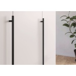 Dulap 181 cm lungime, 4 uși batante, culoare alb, finisaj mat, mânere negru mat, 229 cm înălțime, compartimentare premium - imagine 5