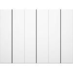 Dulap 301 cm lățime, 6 uși batante, culoare alb alpin / gri antracit, 223 cm înălțime, compartimentare premium - imagine 2