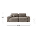 Canapea extensibilă 259 cm, 3 locuri BOLD cu ladă de depozitare și funcție pat, design modern - imagine 7