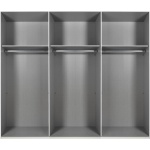 Dressing 270 cm lungime, 3 usi glisante, oglinda pe mijloc, culoare alb alpin, compartimentare premium,  210 cm inaltime - imagine 4