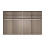 Dressing 360 cm lungime, 4 uși glisante, culoare casmir, finisaj mat, compartimentare premium, 223 cm înălțime - imagine 6