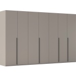 Dulap 350 cm lungime, 7 uși batante, culoare grafit, finisaj mat, compartimentare premium, 223 cm înălțime - imagine 4