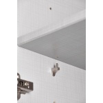 Dressing 300 cm lățime, 2 uși glisante, 4 sertare, spatiu pentru TV, gri antracit/stejar, 236 cm înălțime, compartimentare practică - imagine 4